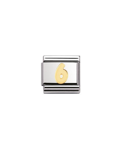 Composable Classic Number 6 Stainless Steel 18K Gold