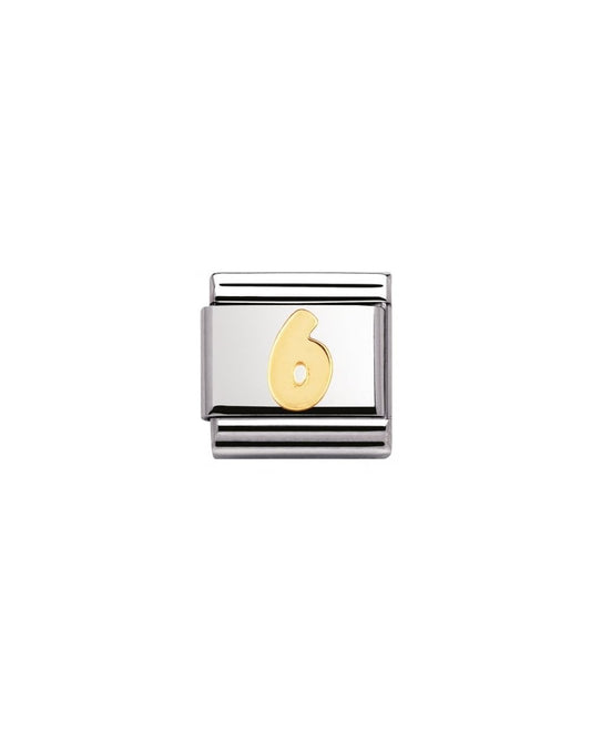Composable Classic Number 6 Stainless Steel 18K Gold