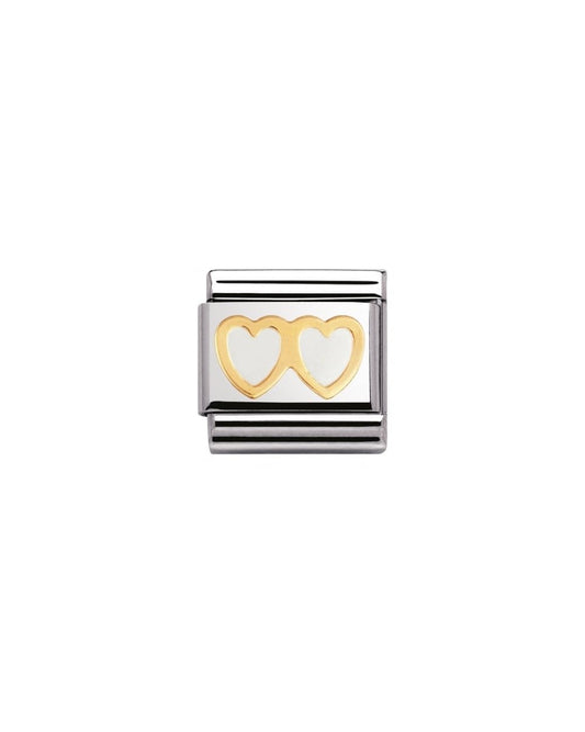 Composable Classic Love White Double Heart
