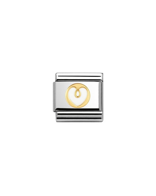 Composable Classic Elegance Heart With White Enamel