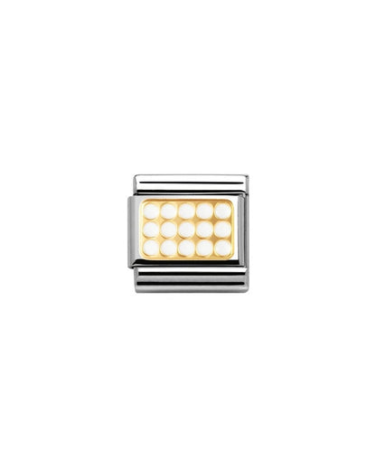 Composable Classic Elegance Gold Grill With White Enamel