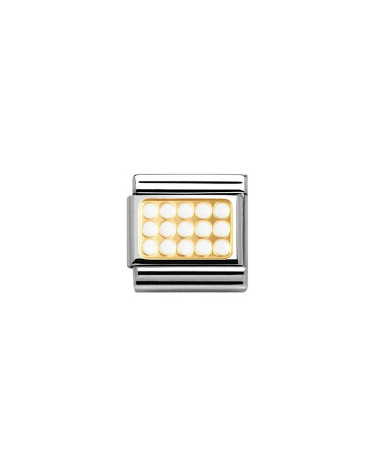 Composable Classic Elegance Gold Grill With White Enamel
