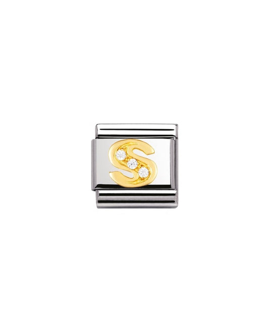 Composable Classic Letters S Cubic Zirconia