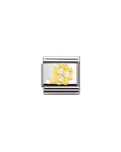 Composable Classic Good Luck White Four Leaf Clover