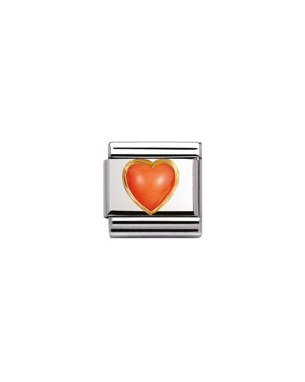 Composable Classic Natural Stones Heart Pink Coral