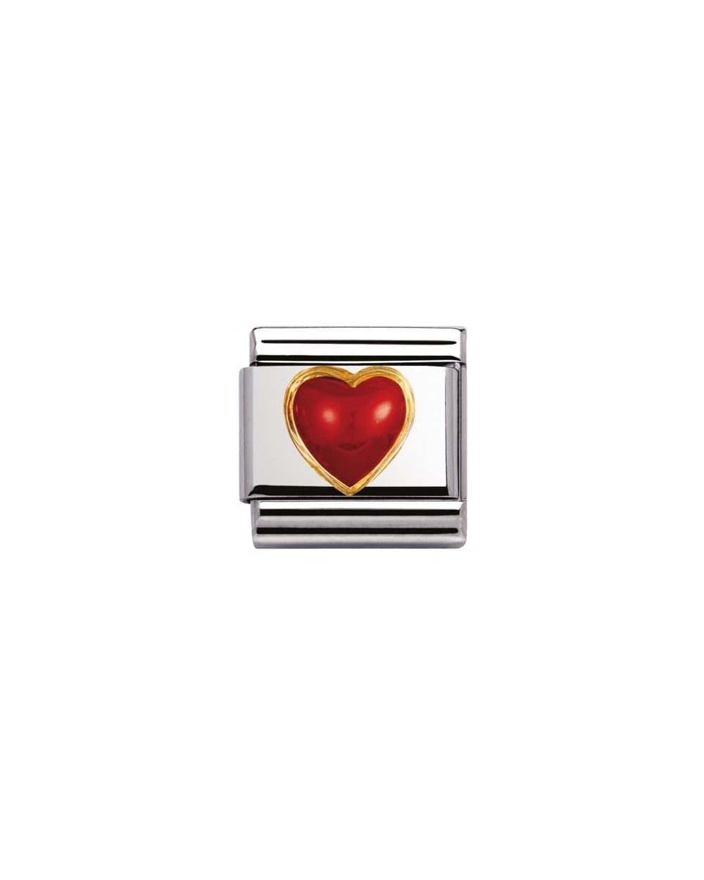 Composable Classic Link Stones Hearts Red Coral (030501/11)