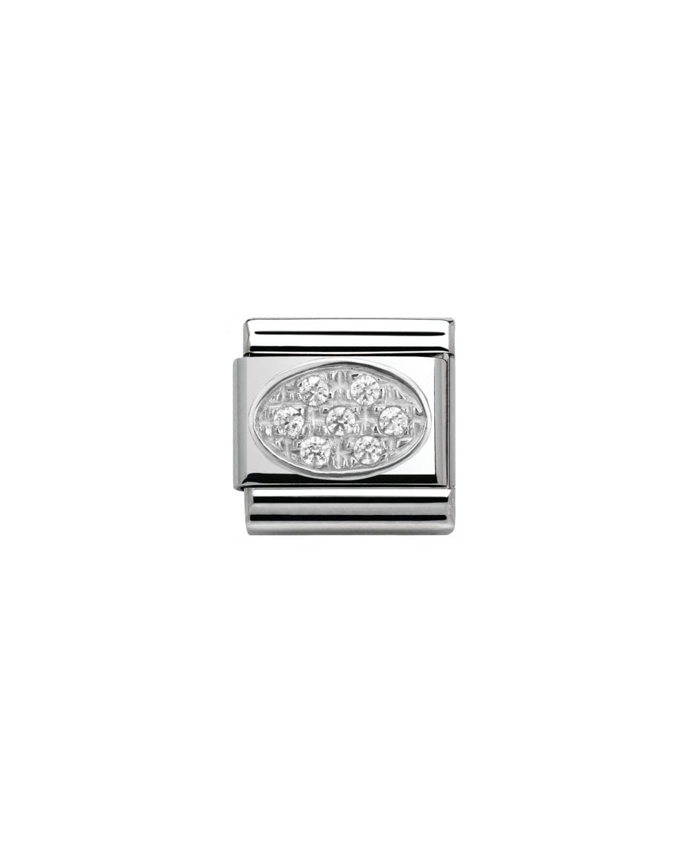 Composable Classic Oval Pave With Cz White