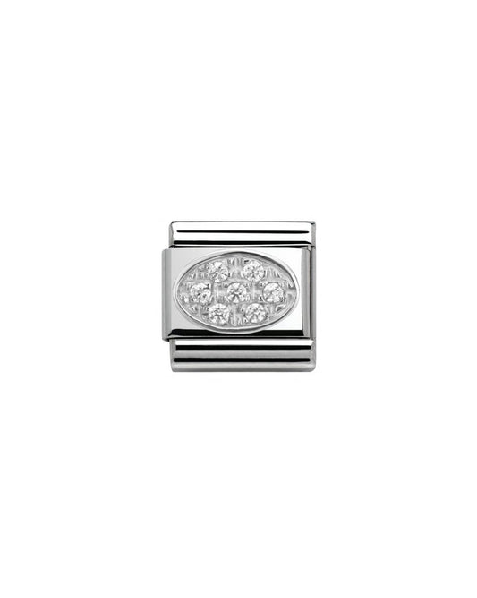 Composable Classic Oval Pave With Cz White