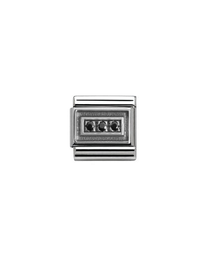 Nomination Faceted Silver Charm