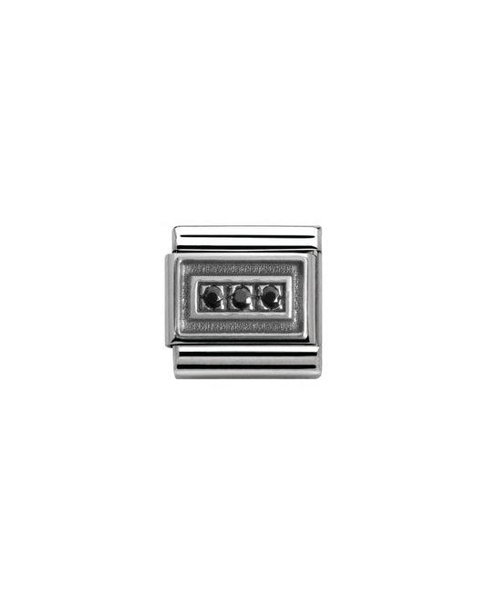 Nomination Faceted Silver Charm