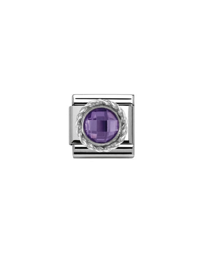Composable Classic Round Facet Stones Purple