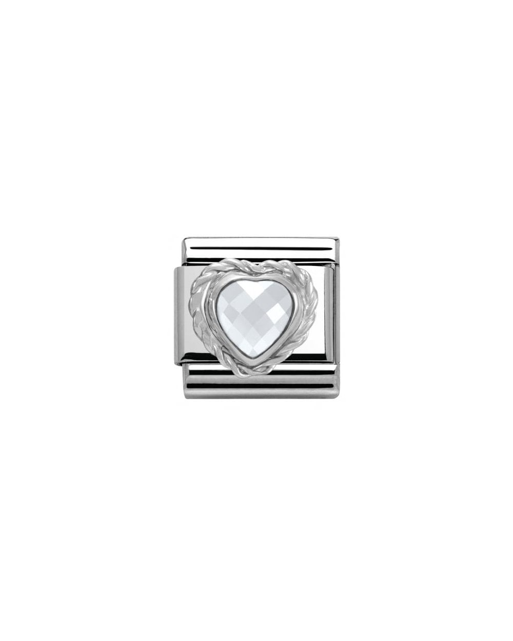 White Cl Heart Faceted Cz