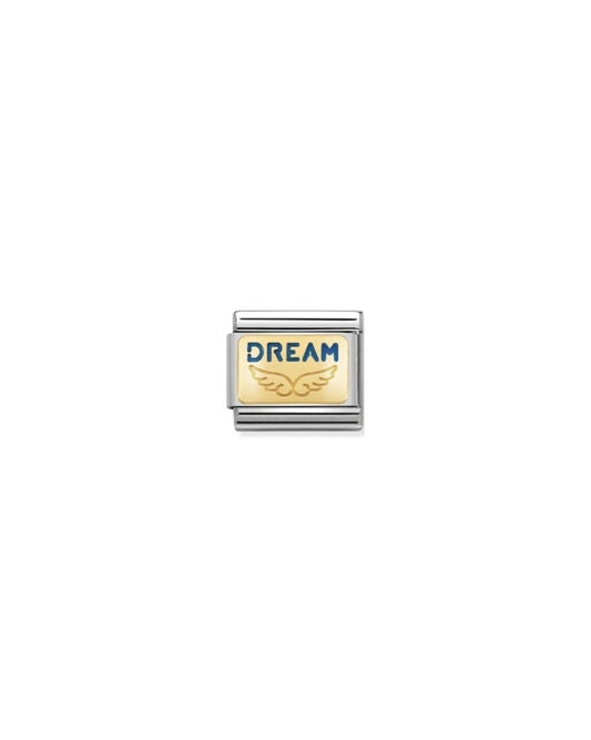 Composable Classic Plates Steel , Enamel And 18K Gold (35_Dream Big Angel)