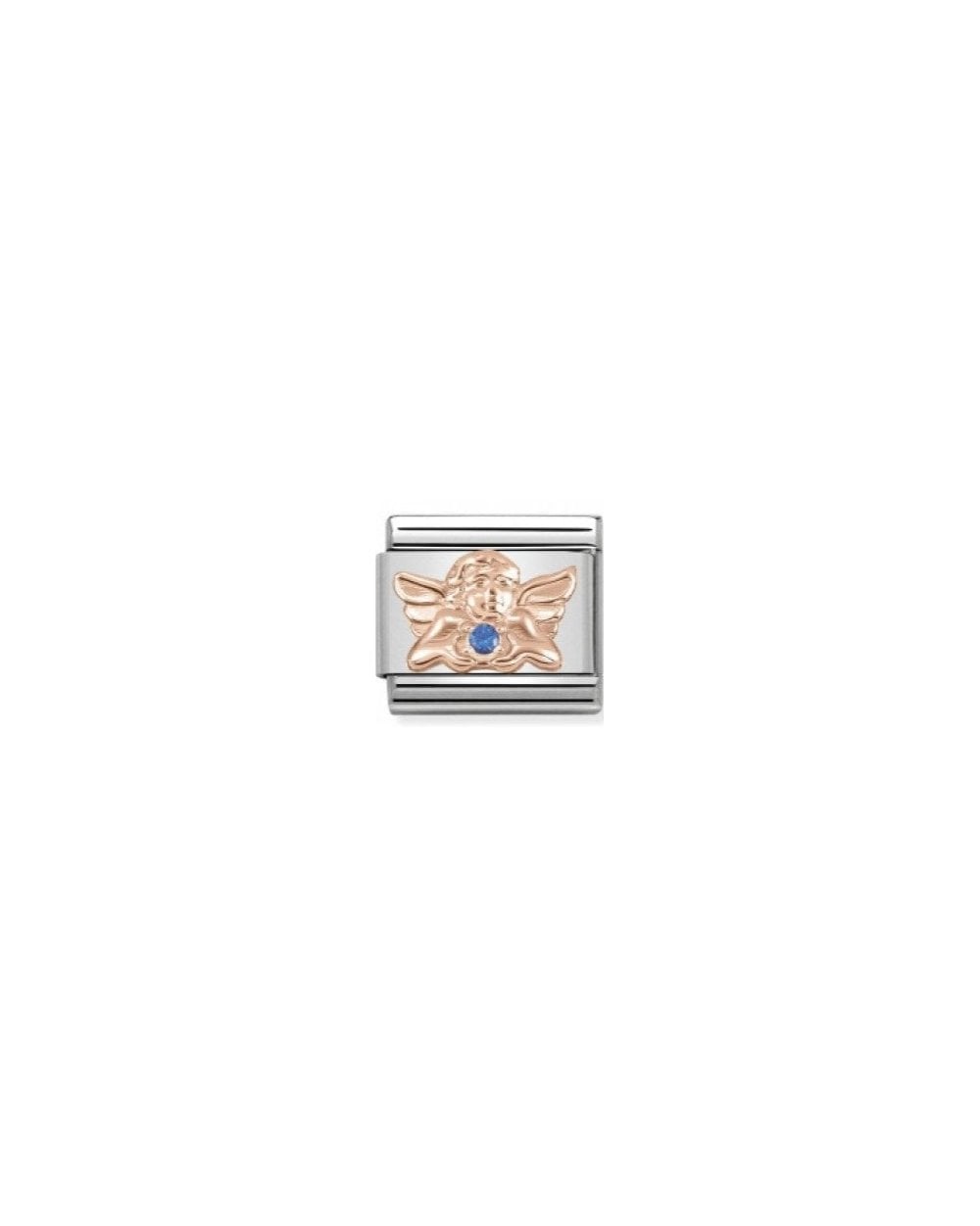 Composable Classic Symbols In Stainless Steel With 9K Rose Gold And Cz (20_Angel Of Health And Wellbeing)