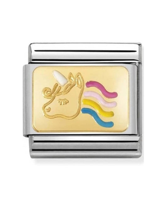Classic Gold Plates Unicorn Charm