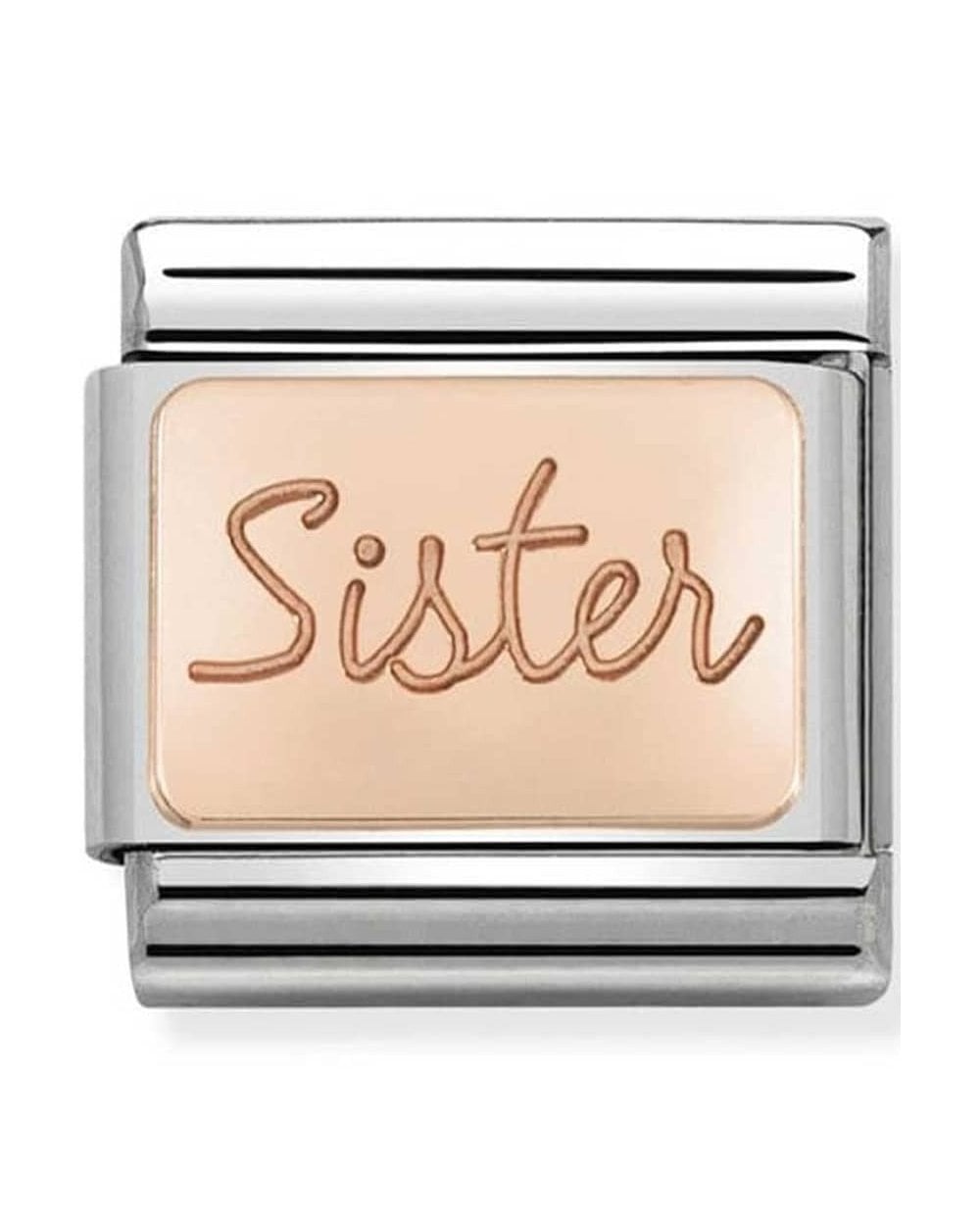 Classic Rose Gold Plates Sister Charm