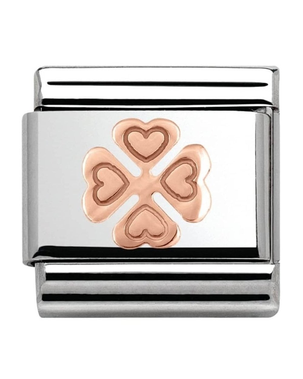 Classic Rose Gold Plates 4 Leaf Clover Charm