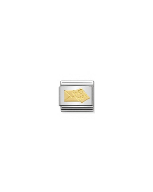 Classic Gold Envelope and Letter Link Charm