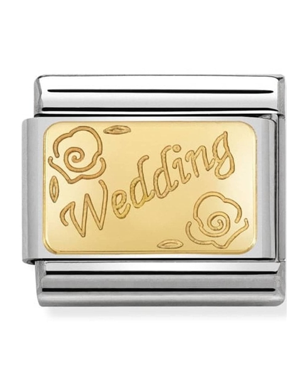 Classic Gold Engraved Signs Wedding Charm