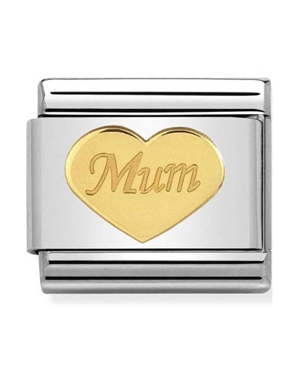 Classic Gold Symbols Mum Heart Charm