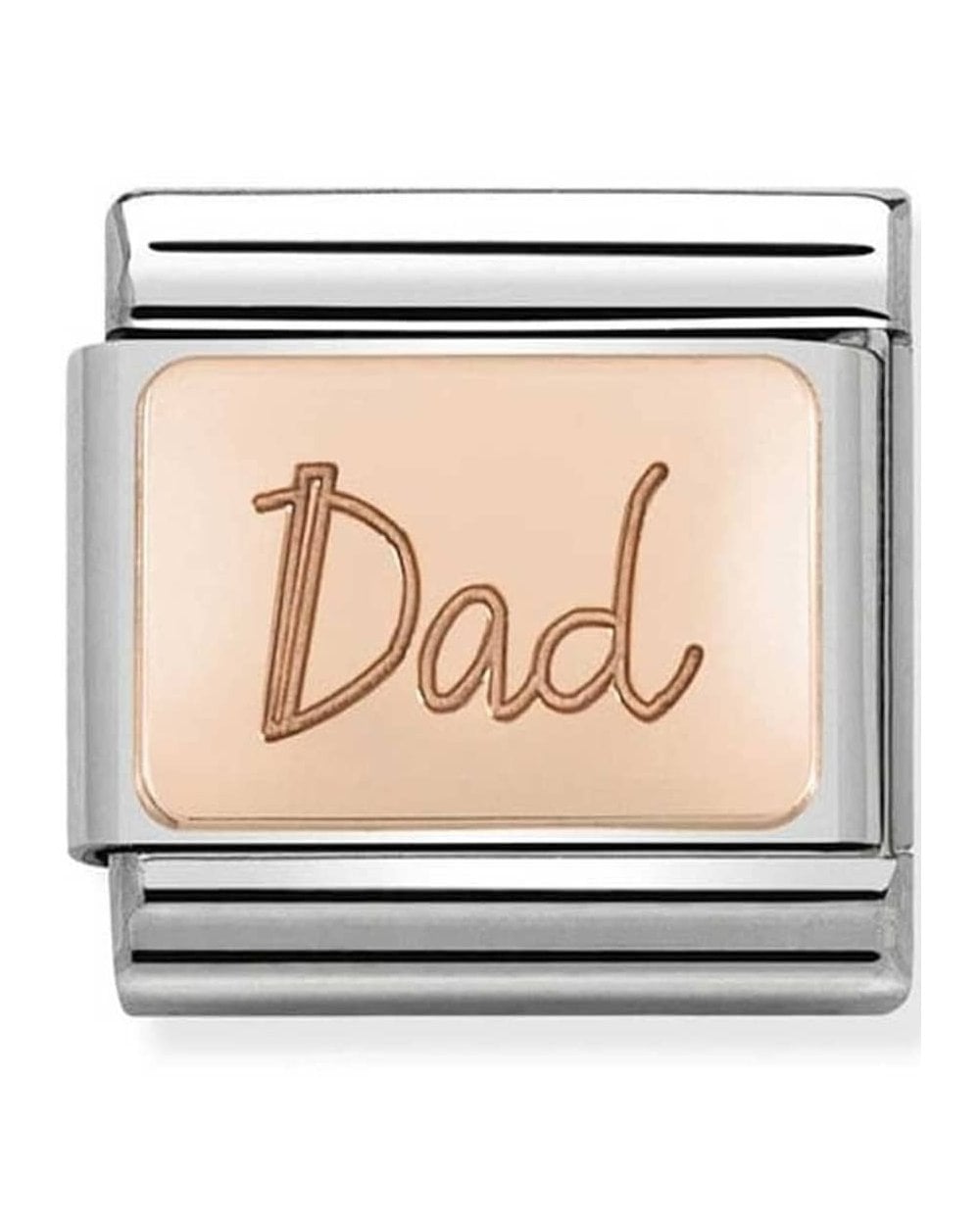 Classic Rose Gold Plates Dad Charm