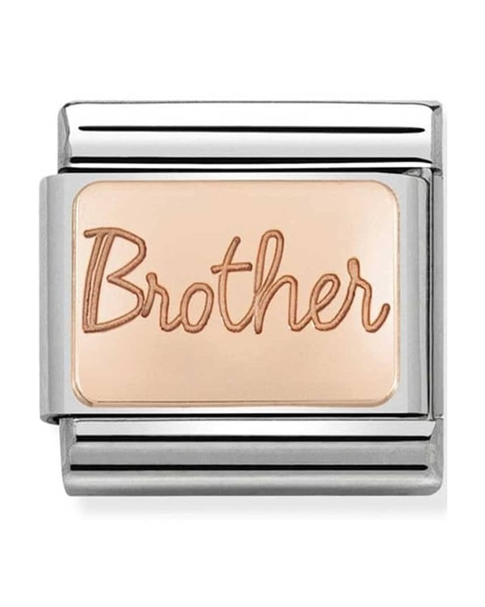 Classic Rose Gold Plates Brother Charm