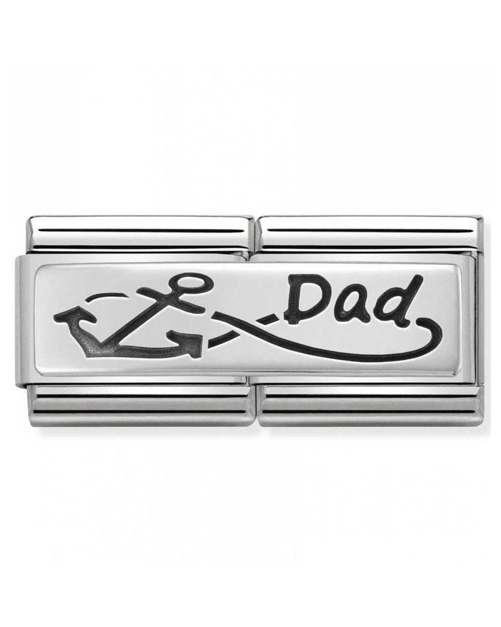 Classic Silvershine Double Link Infinity Dad Charm