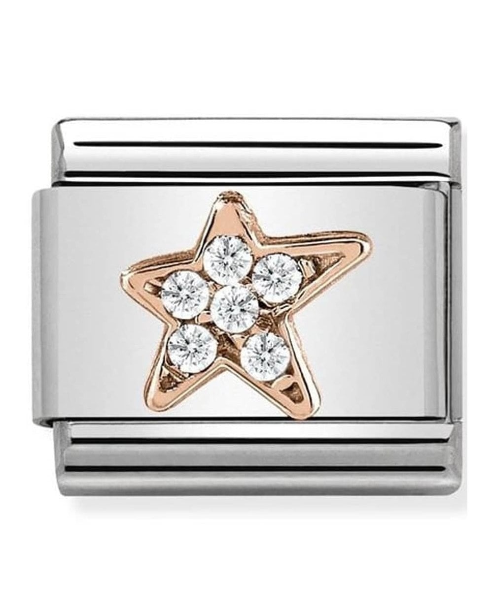 Classic Rose Gold Asymmetric Star Charm