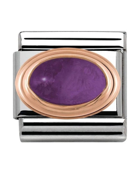 Classic Rose Gold Amethyst Charm