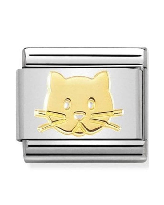 Classic Gold Cat Face Charm