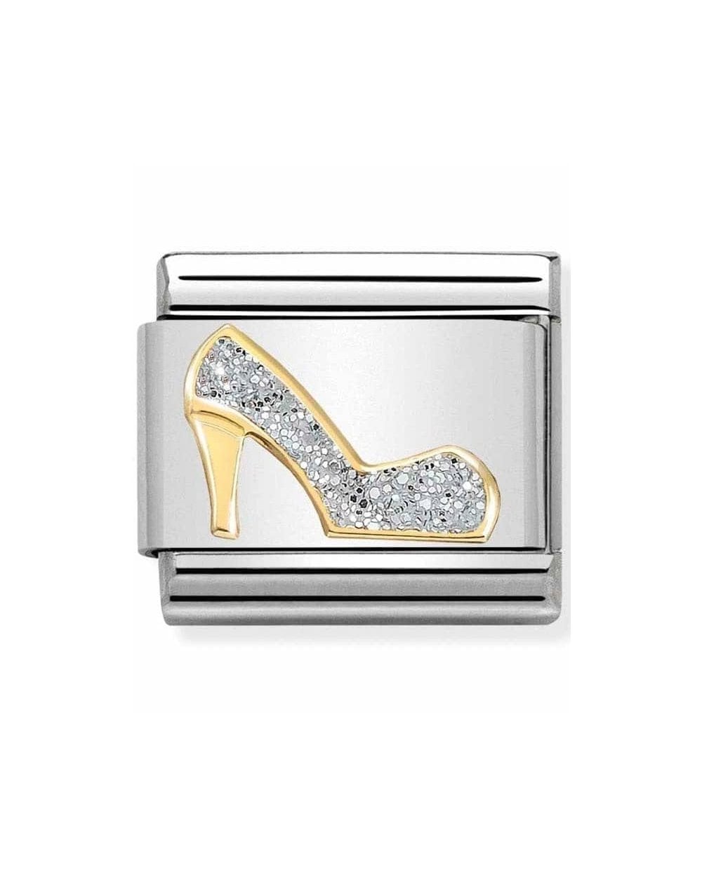 Classic Gold Glitter Symbols High Heel Shoe Charm