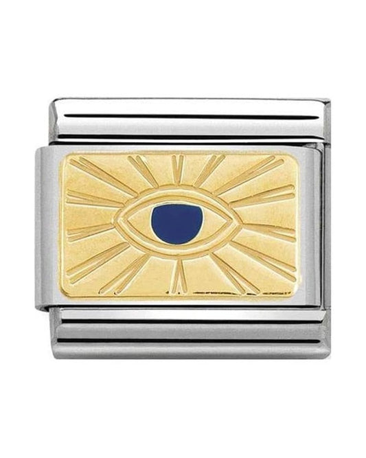 Classic Gold Cosmo Blue Eye Charm