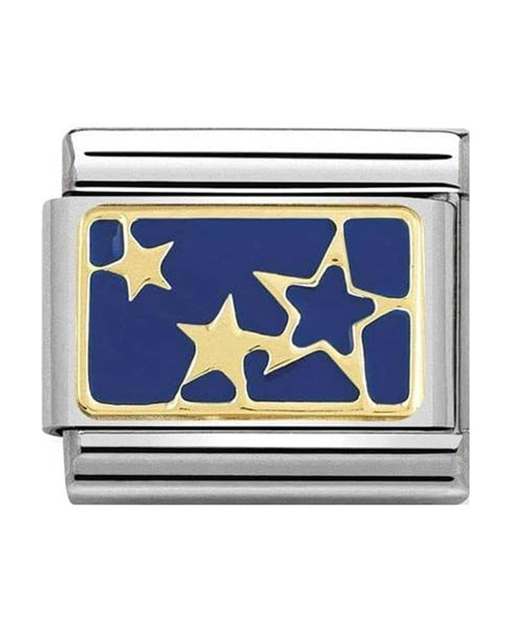 Classic Gold Cosmo Blue Enamel Stars Charm