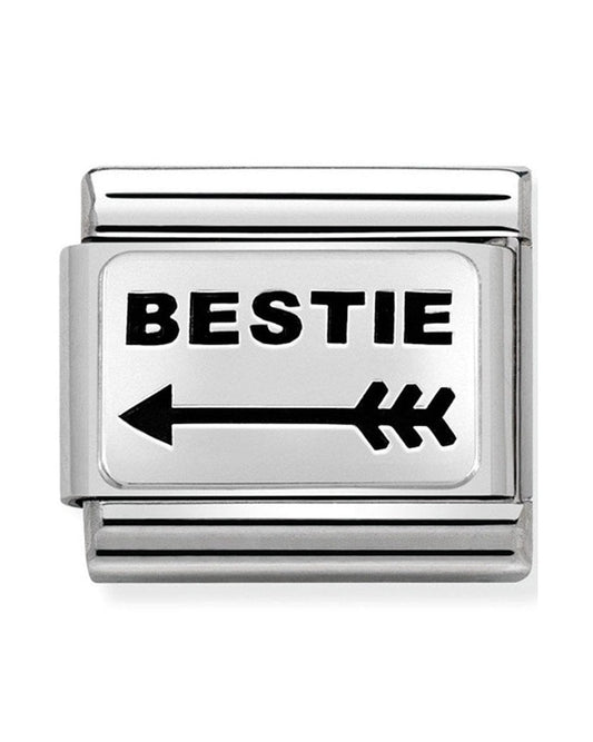 Classic Silvershine Oxidised Bestie wih Right Arrow Charm