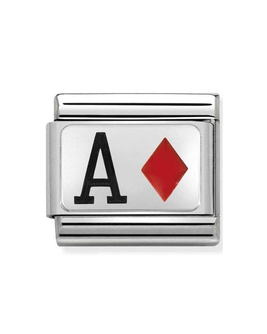 Classic Silvershine Ace of Diamonds Charm
