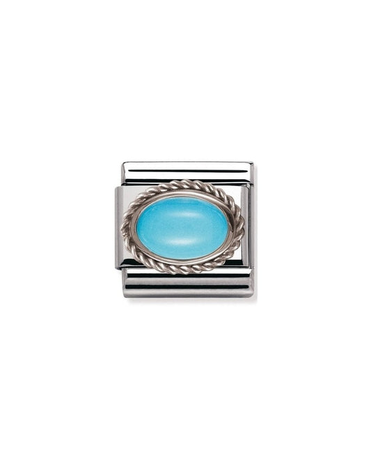 Classic Silvershine Ornate Settings Turquoise Charm