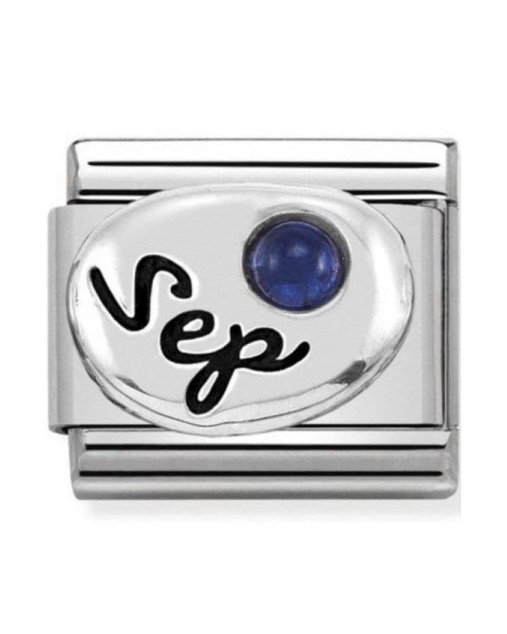 Classic Silvershine Symbols September Sapphire Birthstone Charm