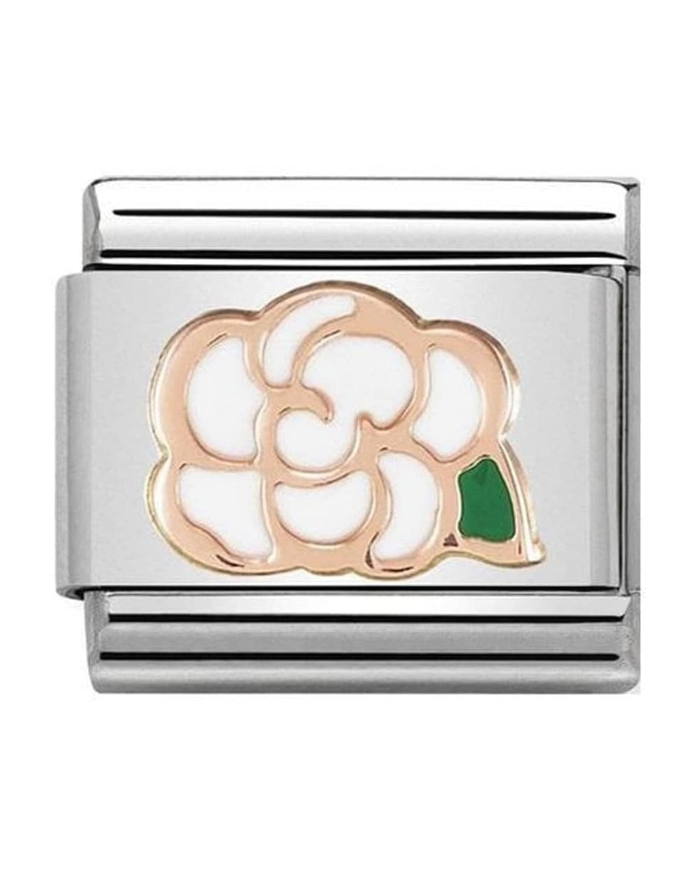 Classic Rose Gold Camellia Charm