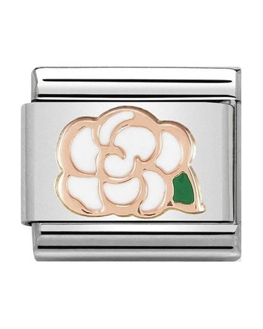 Classic Rose Gold Camellia Charm