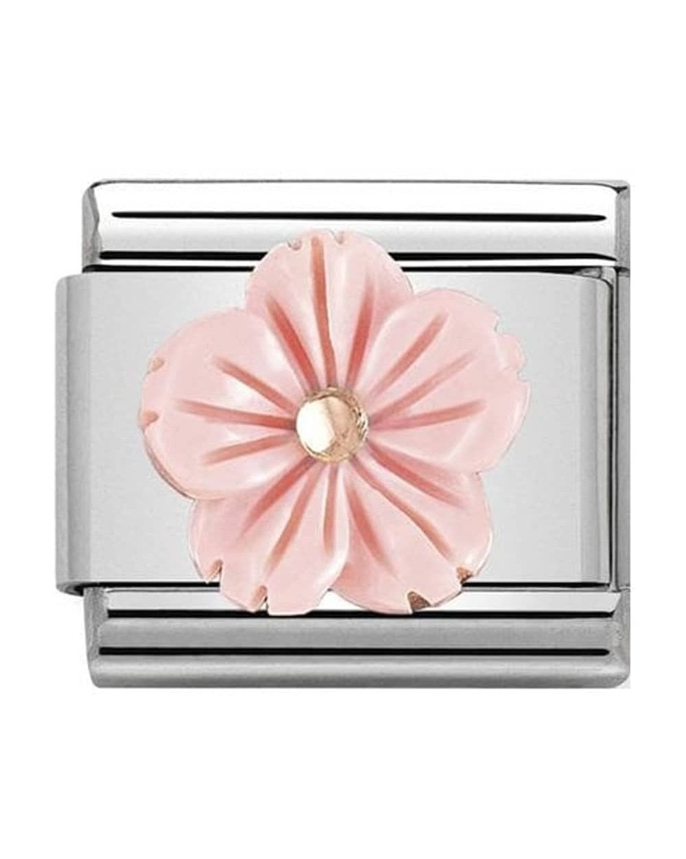 Classic Rose Gold Coral Paste Flower Charm