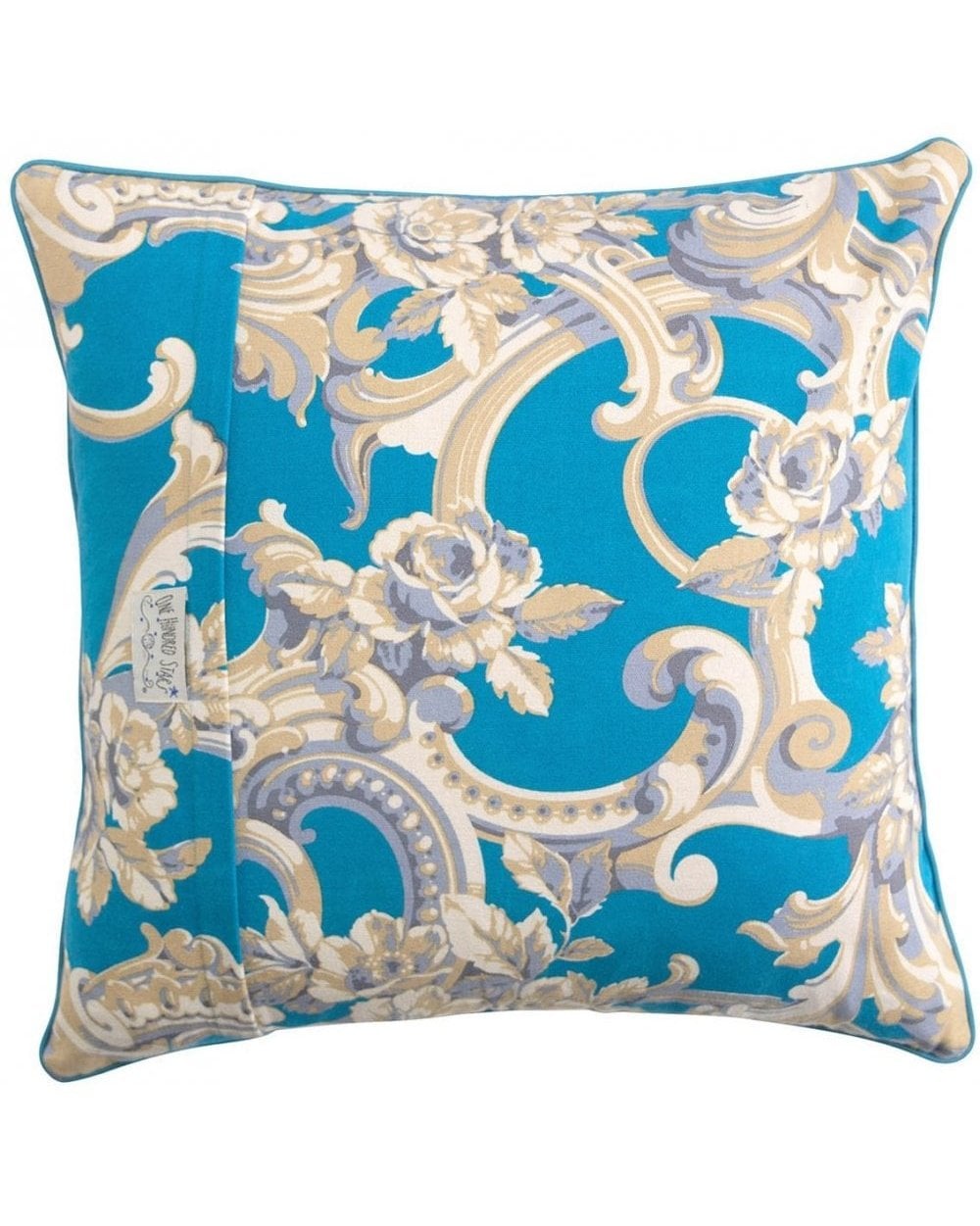 Plaster Roses Blue Cushion Cover