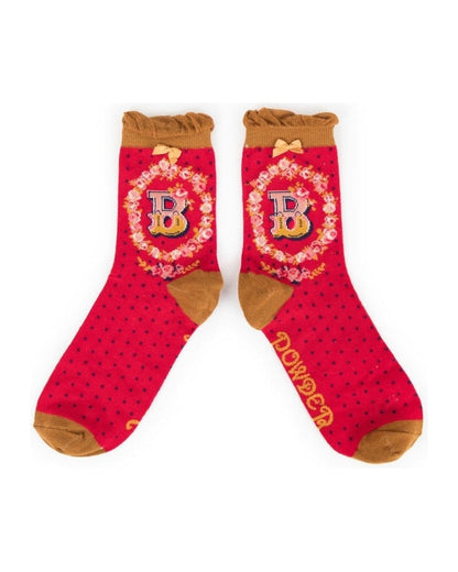Ankle Sock- Letter B