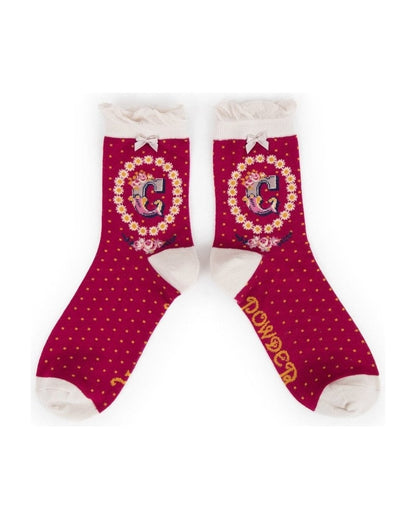 Ankle Sock- Letter C