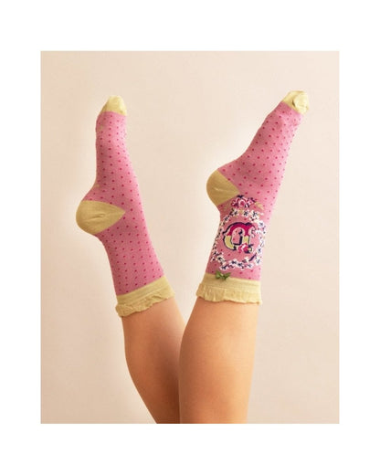 Ankle Sock- Letter D