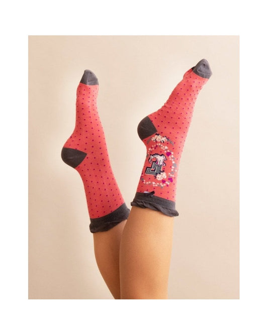 Ankle Sock- Letter E