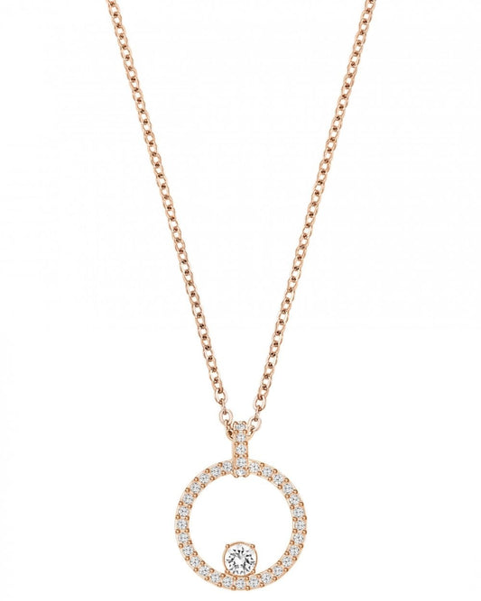 Creativity Circular Pendant in Crystal and Rose Gold