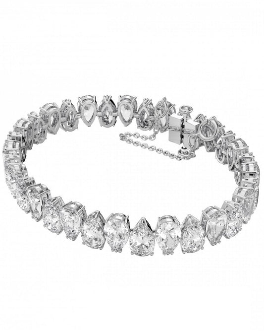 Millenia Pear Cut Bracelet - Rhodium Plated