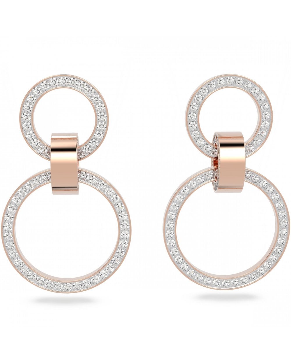 Hollow Hoop Earrings - Rose Gold Tone Plated