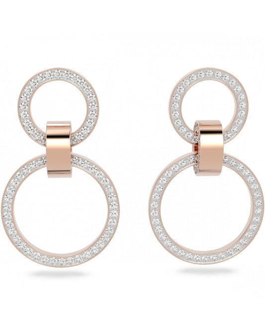 Hollow Hoop Earrings - Rose Gold Tone Plated