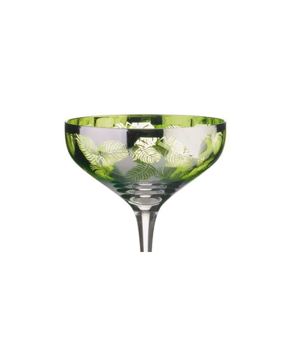 Tropical Leaves Champagne Saucer